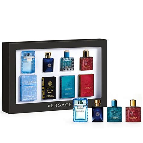 versace perfume for men gift set|miniature men's aftershave sets.